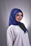 Navy Blue-khaki Practical Ready-made Hijab Scarf Cut Fiber Pleated Polka Dot Patterned 1818d5_209