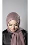 Dried Rose Practical Ready-made Hijab Shawl Knitted Fabric Stoned Flower Pattern 2118C_18 - 2