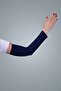Navy Blue Hijab Arm Sleeve Viscose Fabric Plain 1001_02