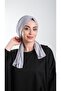 Gray Practical Ready-made Interlaced Hijab Bonnet Cut Fiber Plain 2111_15