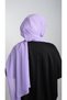 Purple Practical Ready-To-Wear Shawl with Chiffon Tube Bonnet 3001_46 - 3