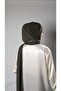 Khaki Practical Ready-made Snap-on Bone Shawl Chiffon Self-bonded with Two Bands 1452_09 - 5