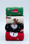 Unisex Christmas and New Year Themed Cotton Socks Set with 4 Different Patterns and Colorful Box. - 4