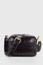 Women's Black Crocodile Skin Look Crossbody Bag 219 - 2
