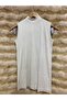 Women's Sleeveless Turtleneck Viscose Badi Tank Top Cream