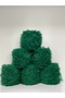 Knitting Yarn Soft Rabbit Hair Color Grass Green Hand Knitting Yarn Visual Net 600Gr - 2