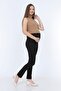 3506-Wrist Length Maternity Close-Fitting Office Fabric Trousers - 3
