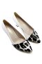 Laura White Leopard Pointed Toe Classic Thin Heeled Shoes - 2