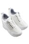 Tatyana White Stone Hidden Wedge Casual Shoes - 6