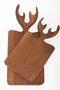 New year's series reindeer presentation cutting board %100 pine wood - 2
