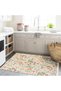 Kemal Collection Multicolored Floral Flower Motives Patterned Woven Base Modern Decorative Carpet 01 - 3