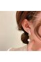 Stylish Women's Pearl Earrings with Zircon Stone Dangle - 7