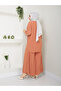 New Season Self-Plissee Stylish Skirt Look Trousers Tunic Suit - 3