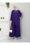 New Season Self-Plissee Stylish Skirt Look Trousers Tunic Suit - 8
