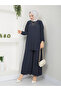 New Season Self-Plissee Stylish Skirt Look Trousers Tunic Suit - 5
