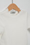 Cream Children's Ribbed Knitted Badi - 2