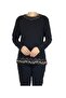 Women's Collar Skirt Embroidered and Stone Seasonal Nergis Bluz