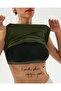 Dried Rose Women's Organic Cotton Self-Bra Back Low-cut Thick Strap Tank Top - 7