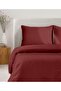 100% Cotton Akfil Duvet Cover Set Double 200X220 cm Dark Claret Red - 2