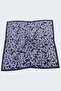 Navy Blue Patterned Moss Crepe Scarf