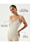 Cream Women's Ecovero ™ Viscose Chest Cup Cross Back Strap Tank Top