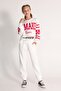 Kids Girl's Cotton White Single Bottom Tracksuit - 3