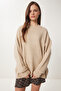 Soft Textured Knitwear Sweater Cream Lmx0070 - 3
