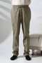 Men's Cargo Pants with Side Pockets and Elastic Waist for Hajj and Umrah, Green - 6