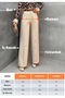 High Waist Stone Fabric Palazzo Pants with Belt - 7