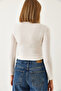 Women's White Half Turtleneck Blouse 4001 60261210 - 6