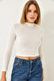 Women's White Half Turtleneck Blouse 4001 60261210 - 4