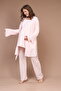 Double Breasted Maternity Pajama Set with Plain Dressing Gown - 4
