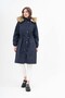Women's Water Resistant Plus Size Hooded Waist Drawstring Long Fur Coat Coat - 4