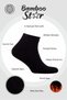 Thick Premium Black Men's Socks - Terry Cotton, Half Socks, 12 Pack - 2
