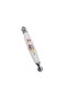 White Polymer Floral Print Handle with Chrome Feet 128 mm Set of 5 |   Modern Furniture Cabinet Handle - 2