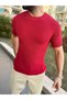 Knitted Knitwear T-Shirt Short Sleeve Cotton Knitwear Slim Fit Slim Fit T-Shirt - 4