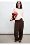 Knitted Patterned Flared Sleeve Sweater - 5