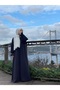 Women's Hijab Robe Ferace Medina Silk Anthracite - 3