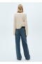 Knitted Patterned Flared Sleeve Sweater - 4