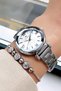 Special Boxed Cutting Glass Women Wrist Watch 3 Atm Water Resistant Silver Color Steel Band + Bracelet Hmb3008C3