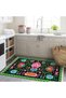 Kemal Collection Green Themed Colorful Shapes Detailed Woven Base Modern Decorative Carpet Kemal07 - 2