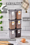 Emilia 6-Piece 12-Piece Labeled Covered Square Food Storage Container Anthracite 6 X 1.2 Lt Pulses Container