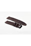 20mm Diameter Genuine Leather Watch Strap - Brown & Buckle Colors