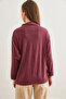 Women's Burgundy Stand Collar Bat Wool Viscose Blouse Blz- 19002800 - 7