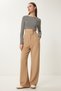 Women's Biscuit Waist Velcro Comfortable Woven Trousers RV00150 - 2