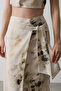 Bej Batik Desenli Anvelop Midi Dokuma Etek TWOSS25ET00052 - 5