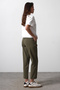 Haki Beli Lastikli Gabardin Pamuklu Pantolon TWOSS25PL00036 - 5