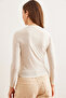 Women's Crocodile Stone Drape Detailed Boat Neck Blouse Blz- 19002807 - 6