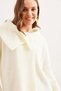 Women's Ecru Wrap Collar Buttoned Knitwear Cardigan Hrk- 19000326 - 5