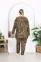 Licra Large Size Suit with Bottom Top Pattern - 2
